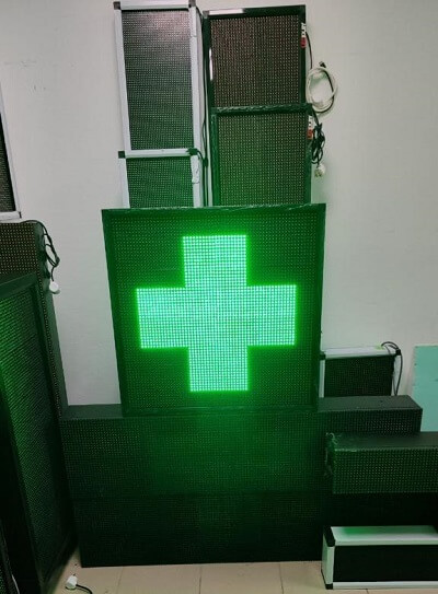 крест светодиодный аптечный